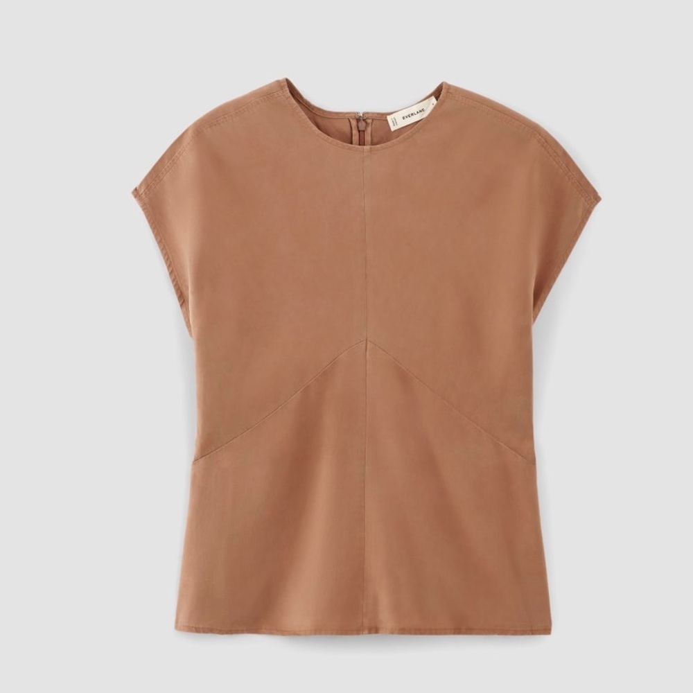 Everlane The Drape Top in Butterlite Womens Size 0 Lagenlook Flowy Oversized